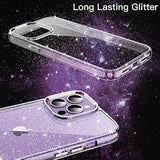JETech Glitter Case for iPhone 14 Pro 6.1-Inch, Bling Sparkle Shockproof Phone Bumper Cover, Cute Sparkly for Women and Girls (Clear)
