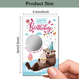 50 Pack Happy Birthday Scratch Off Cards, Cute Otter Scratch Ticket For 1St 18Th 19Th 21Th Birthday Party, Funny Party Supplies For Otter Lover, Raffle Ticket Lottery Group Game For Baby Shower