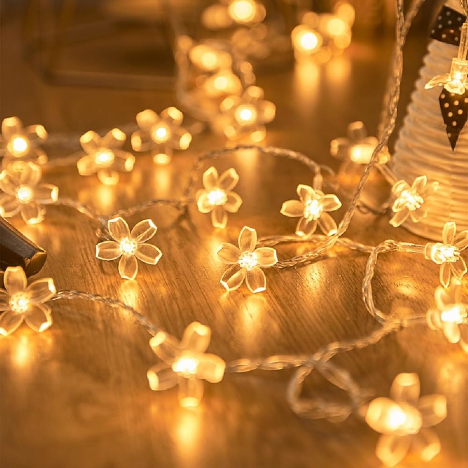 Flower String Lights, 20Ft 40 Led Usb Powered Cherry Blossom Fairy String Lights For Party Birthday Wedding Christmas Ho