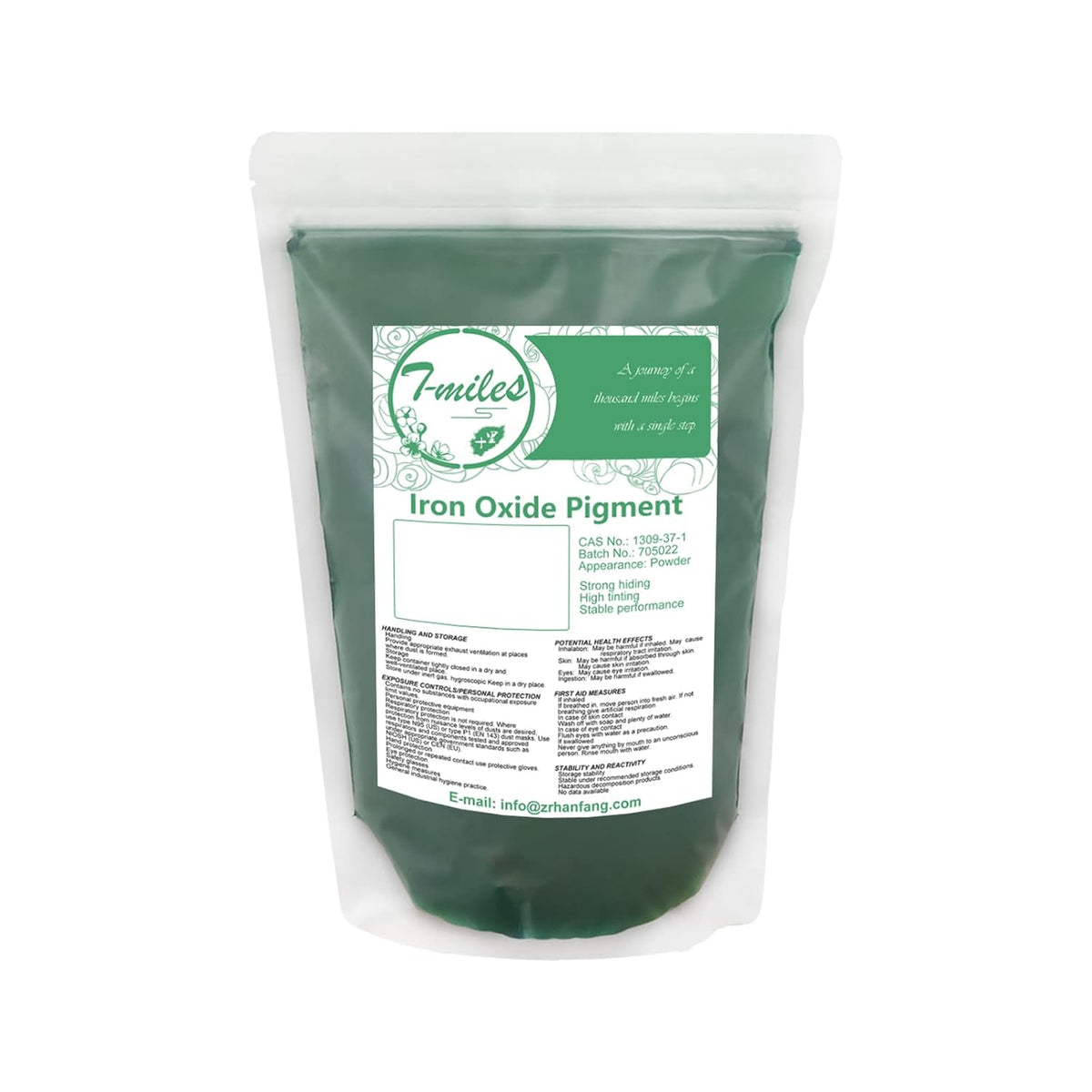 Green Iron Oxide(500G) Mineral Pigment,Pigments For Artistic And Decorative Painting, Concrete, Clay, Lime, Plaster, Masonry And Paint Products