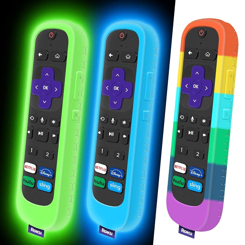 3 Pack Case For Roku Voice Remote Pro,Cover Roku Ultra 2020/2019/2018 Remote C