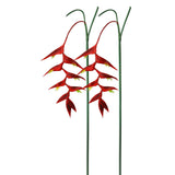 35" Artificial Heliconia 2Pcs Red Faux Bird Of Paradise Fake Tropical Flowers For Vase Bouquets Home Office Wedding Decor(Black Red)