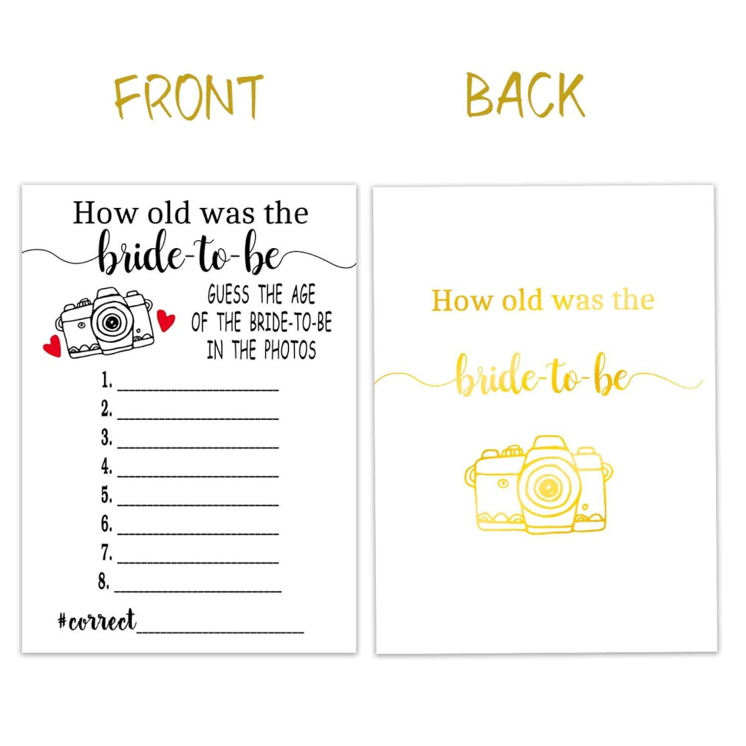 Bridal Shower Games - How Old Is The Bride Wedding Shower Games For Guests - Bachelorette Party Games For 40 Guests
