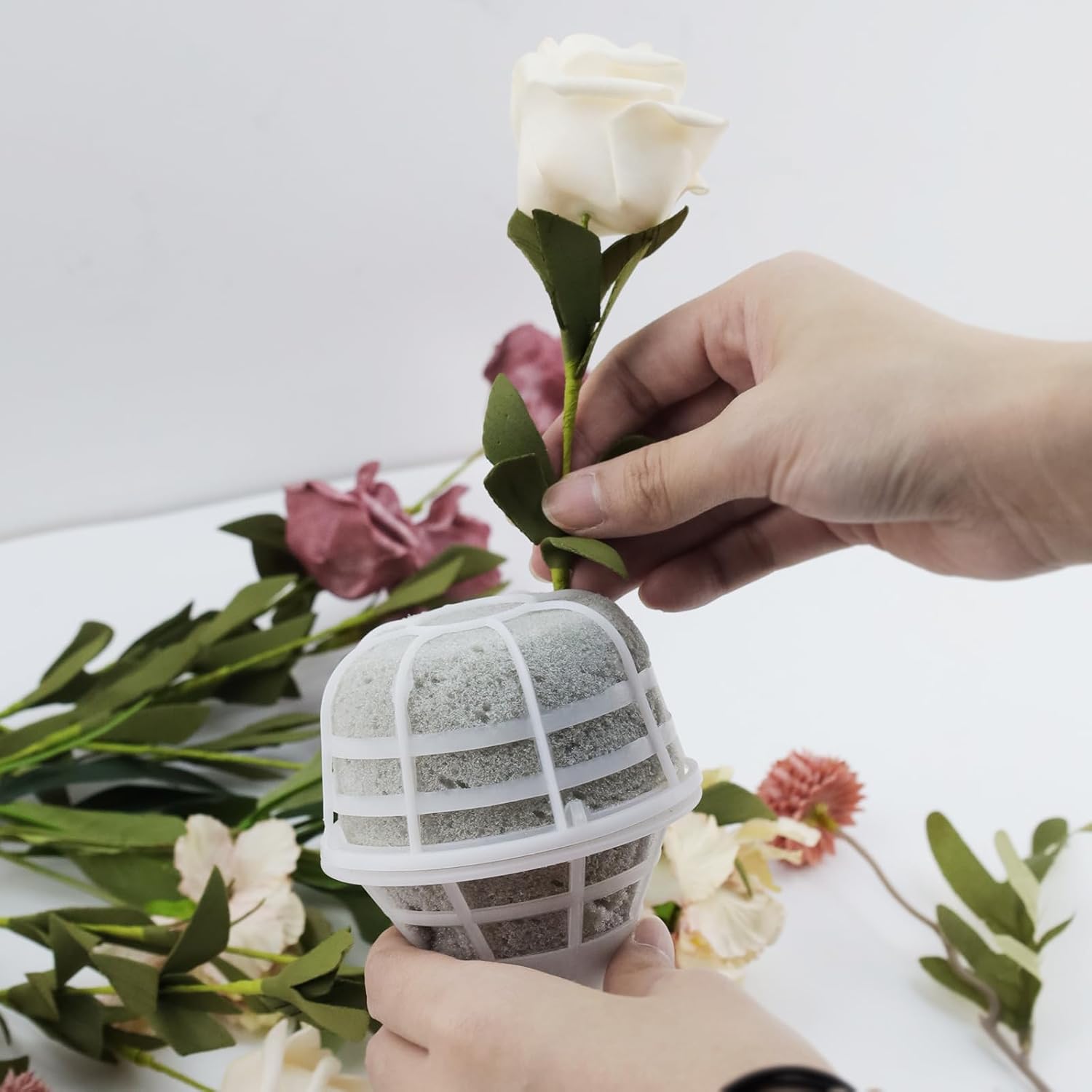 2Pcs/Set Bouquet Holder Bridal Bouquet Handle Flower Arrangement Rack For Wedding Party Holiday Art Decoration