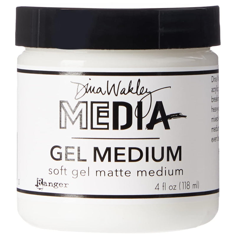 Dina Wakley Media Gel Medium 4Oz Jar, Matte Finish