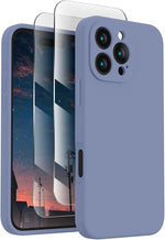 iPhone 16 Pro Silicone Case, Camera Protection, 2 Screen Protectors, 6.3"