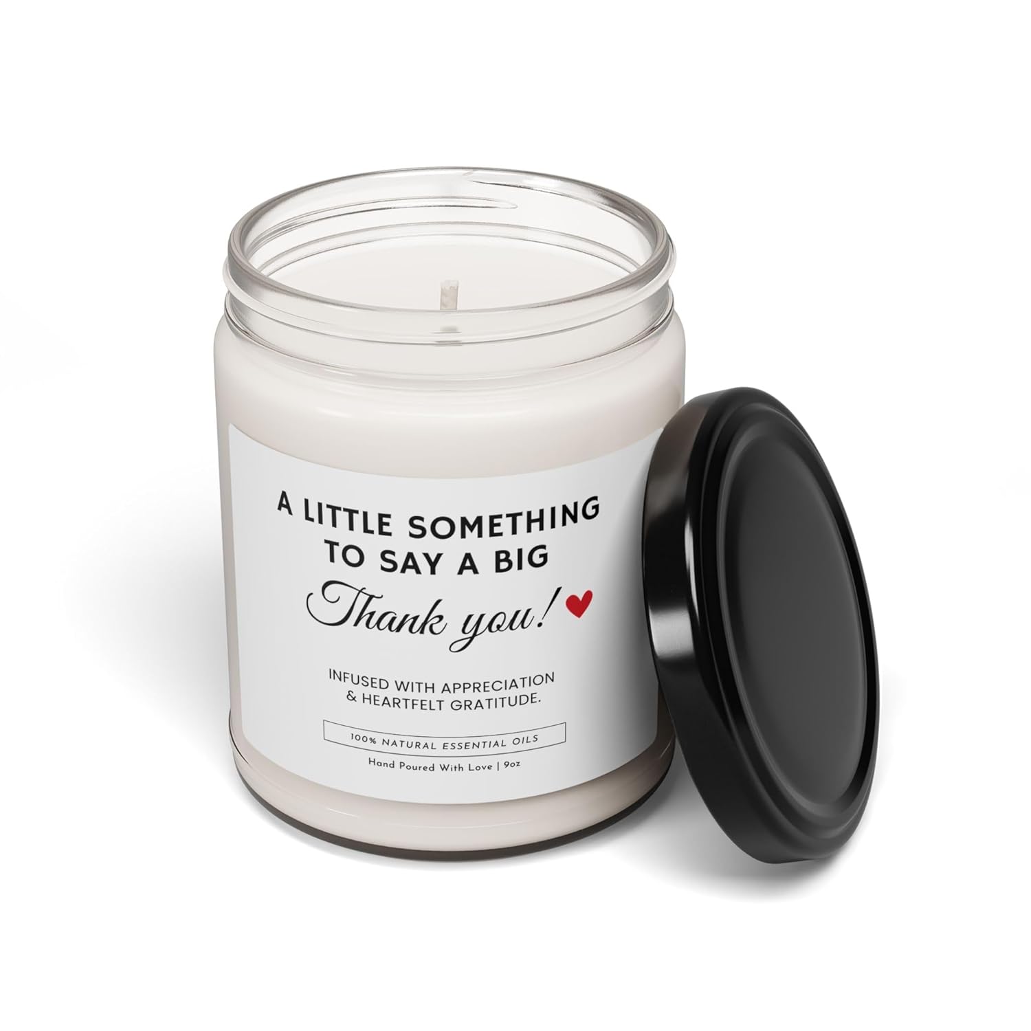 -Thank You Candle Gift – Appreciation Gift For Friends, Teachers, Coworkers, Boss, Nurses & Loved Ones – Thoughtful Gratitude Present, Natural Soy Wax, 9Oz, Long-Lasting Burn
