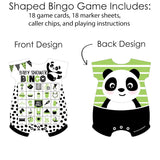 Big Dot of Happiness Party Like a Panda Bear - Picture Bingo Cards and Markers - Baby Shower Shaped Bingo Game - Set of 18