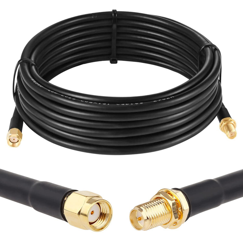 Rp-Sma Male To Rp-Sma Female Coax Cable, 15Ft Low Loss Rg58 Rp-Sma Wifi Antenn