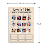 80Th Birthday Party Games, Set Of 2 Activities For 15 Guests, Born In 1946 Games Bundle, Birthday Party Supplies For Adults, Pack Of 30 Cards