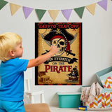 Pirate Party Games Pin The Eye Patch On The Pirates Birthday Decorations: Set Includes Skull Poster, 24 Stickers, And Blindfold For Pirates Birthday Party Decorations, Activities, And Supplies