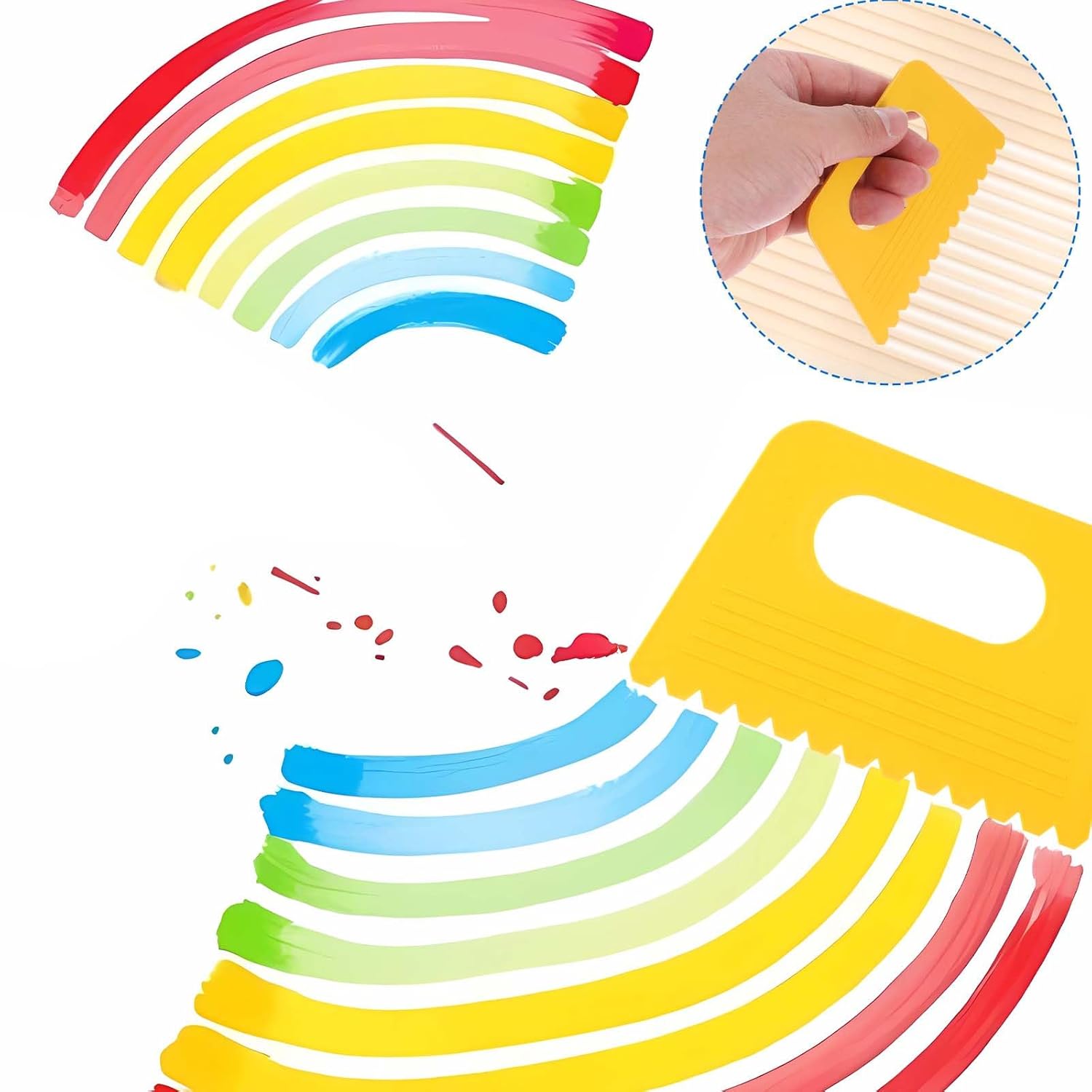 Plastic Paint Scraper Tool, Plastic Textured Art Tools, Diy Graffiti Oil Painting And Drawing Play For Texture Art On Canvas Putty Acrylic Plaster Art Pottery Scraper Tool