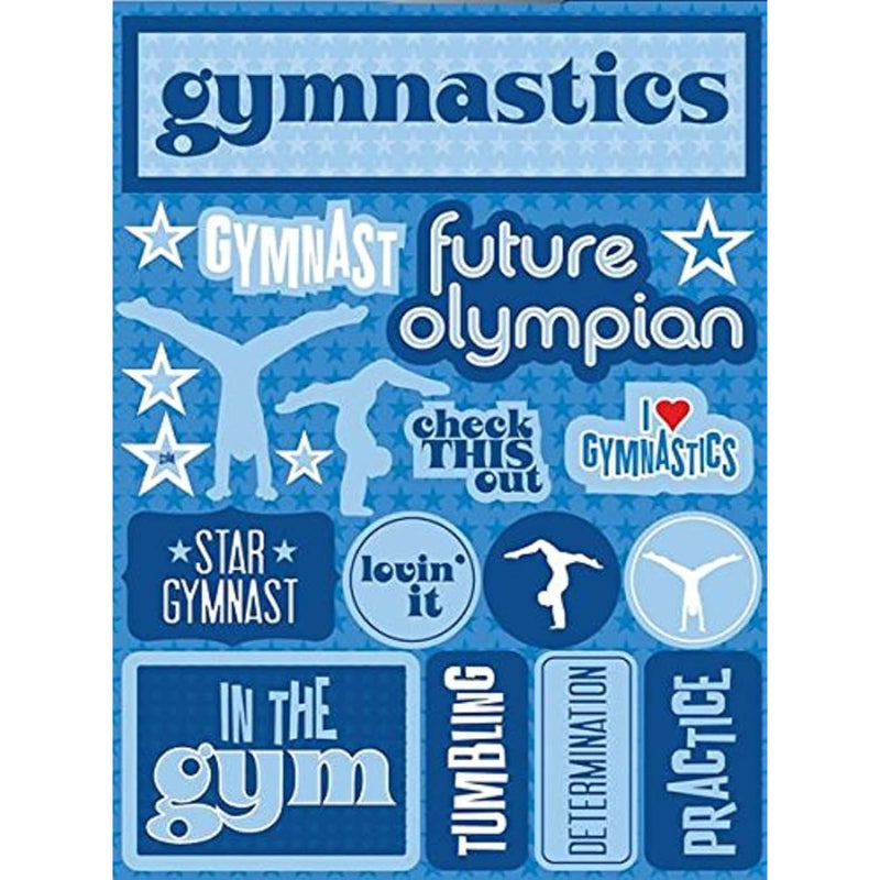 Rsd-144 Gymnastics Signature Series Dimensional Cardstock Stickers