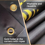 100th Birthday Black & Gold Banner, Vintage 1925 Backdrop, Large Party Decoration 6x3.6ft