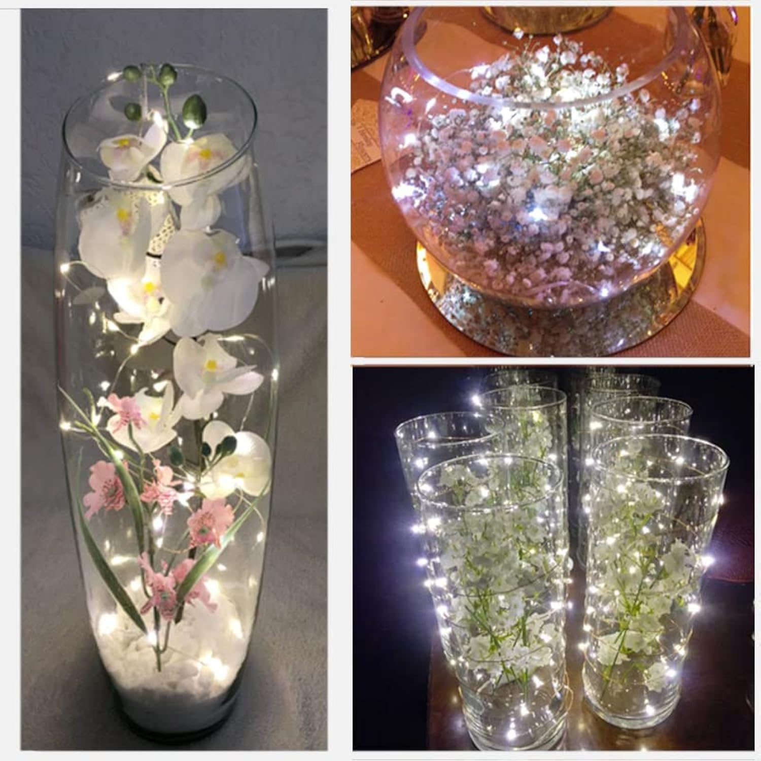 16 Pack Led Fairy Lights Battery Operated - 10Ft 30Led Copper Wire Mason Jar String Lights, Ip65 Waterproof, Bendable Fo