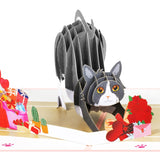 Valentine Pop Up Cards 3D Cat Birthday Card Happy Valentine'S Day Greeting Card Thinking Of You Card For Her & Him Women & Men Mom & Dad With Envelope And Blank Note.