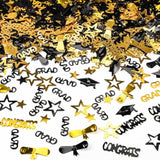 Gold And Black Graduation Confetti 2025, 1000 Pcs Grad Confetti Class Of 2025 Party Table Centerpiece For 2025 Graduation Party Supplies