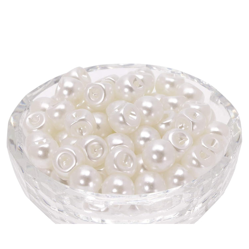 Round Plastic Pearl Button Bulk With Hole For Diy Craft Sewing Shirt Skirt Dre