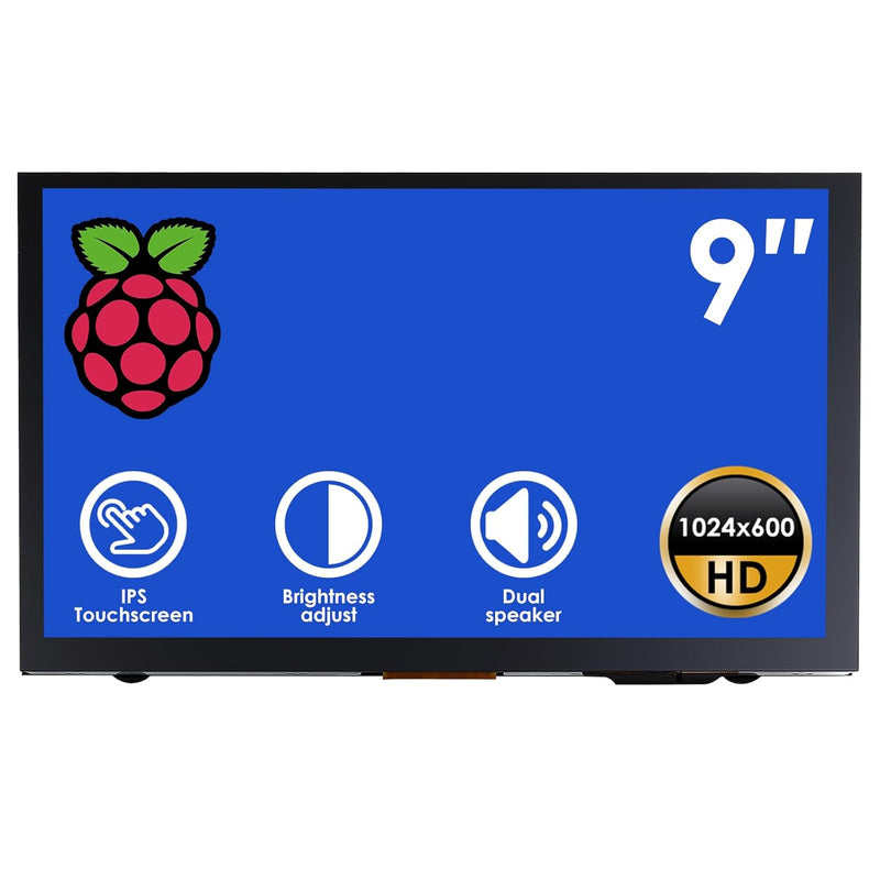 9 Inch Raspberry Pi Screen Touchscreen Monitor 1024X600 Hdmi Monitor 16:9 Ips