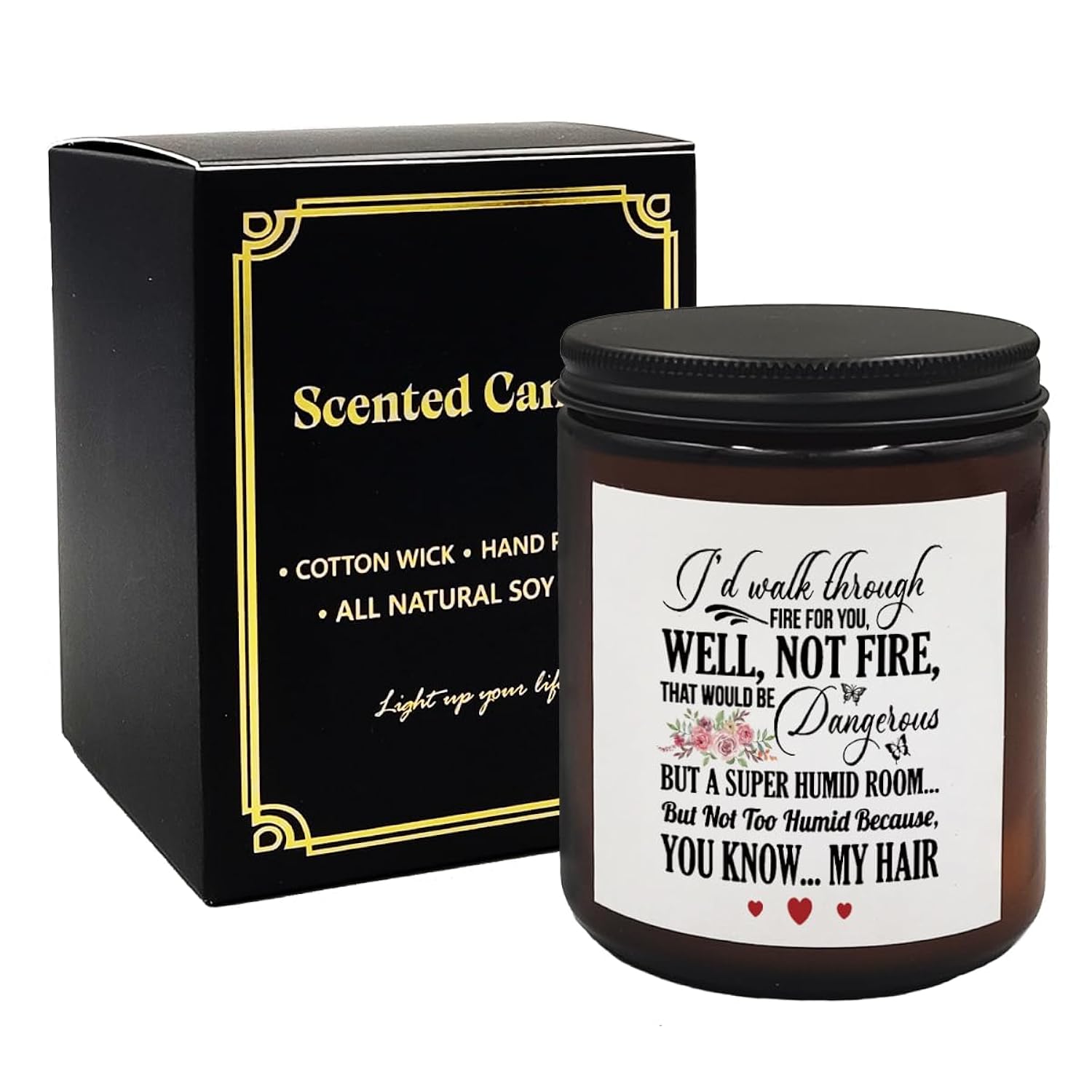 Scented Candles Gifts For Women Friends Mom Grandma Sister Daughter Wife Aunt Granddaughter, Best Friend Candle, I'D Walk Through Fire For You Scented Candles Gifts