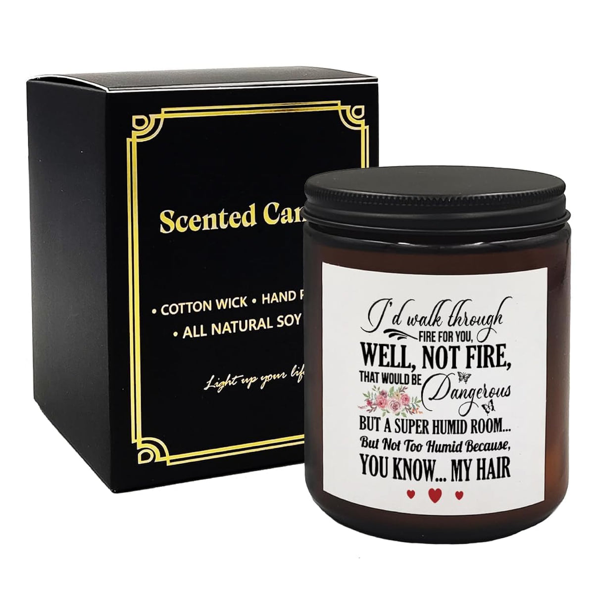 Scented Candles Gifts For Women Friends Mom Grandma Sister Daughter Wife Aunt Granddaughter, Best Friend Candle, I'D Walk Through Fire For You Scented Candles Gifts