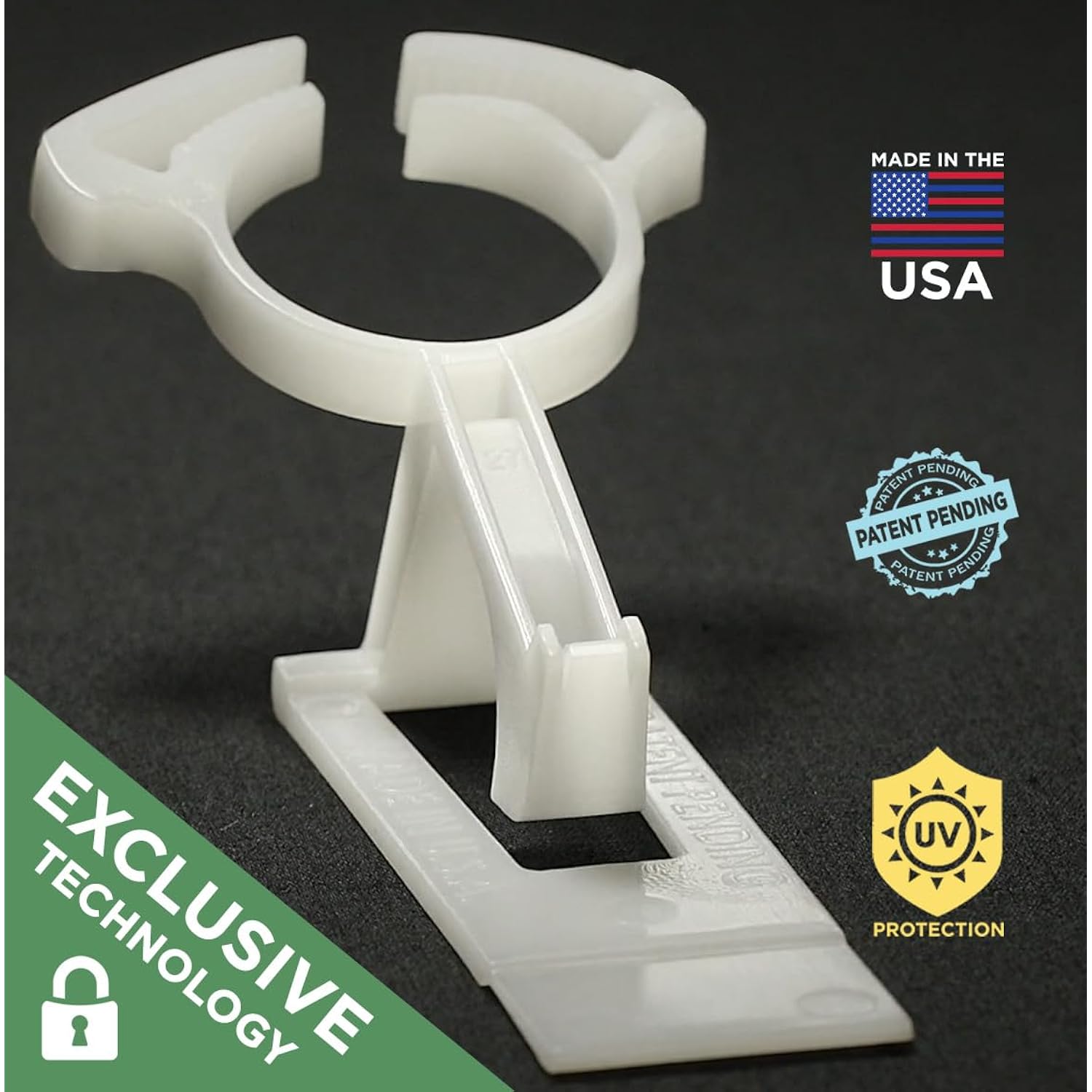 Outdoor Light Clips For String Lights With Halo Lock (100 Pack, White) – Gutter/Tile/Shingle Clips | Uv Protected, Easy Install Christmas Light Clips, Made In Usa