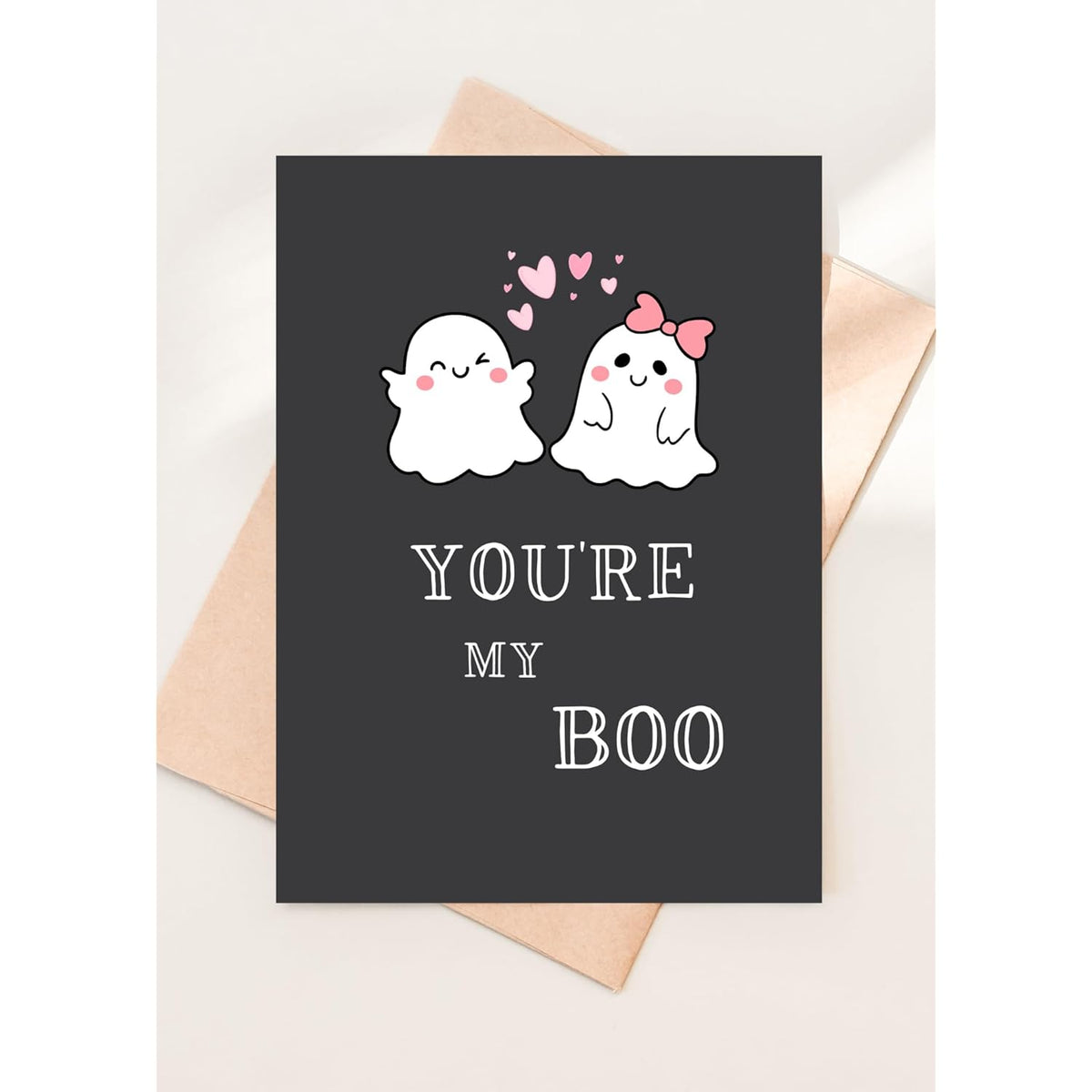 -Greetings I Love You Funny Anniversary, Valentine'S Day, Birthday Card For Boyfriend Husband Fiance Wife Girlfriend | Romantic Cute Ghost Halloween Card For Him Her | You'Re My Boo