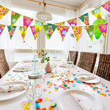 2 Pack Hawaiian Bunting Banners Luau Tropical Bunting 6 Meters For Summer Luau Tiki Beach Party Decorations