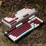 White Purple Keycaps Set Cherry Profile Doubleshot Custom Keyboard Keycaps 253
