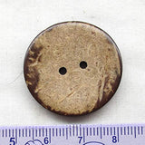 100Pcs 1 1/4"(30Mm) Brown Natural Coconut Shell Coco Button 2 Holes Cr