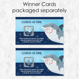 Big Dot of Happiness Shark Zone - Jawsome Shark Party or Birthday Party Game Scratch Off Cards - 22 Count