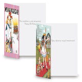 Current Birthday Cards by Mary Engelbreit - Sets of 8 (2 designs), 5" x 7" cards, and come with white envelopes.