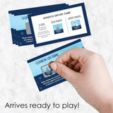 Big Dot of Happiness Shark Zone - Jawsome Shark Party or Birthday Party Game Scratch Off Cards - 22 Count