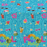 Pool Party Decorations Tablecloth, Disposable Summer Beach Party Tablecover For Birthday Baby Shower, Beach Pool Theme Party Table Decorations, 3Pack, 54In X 108In