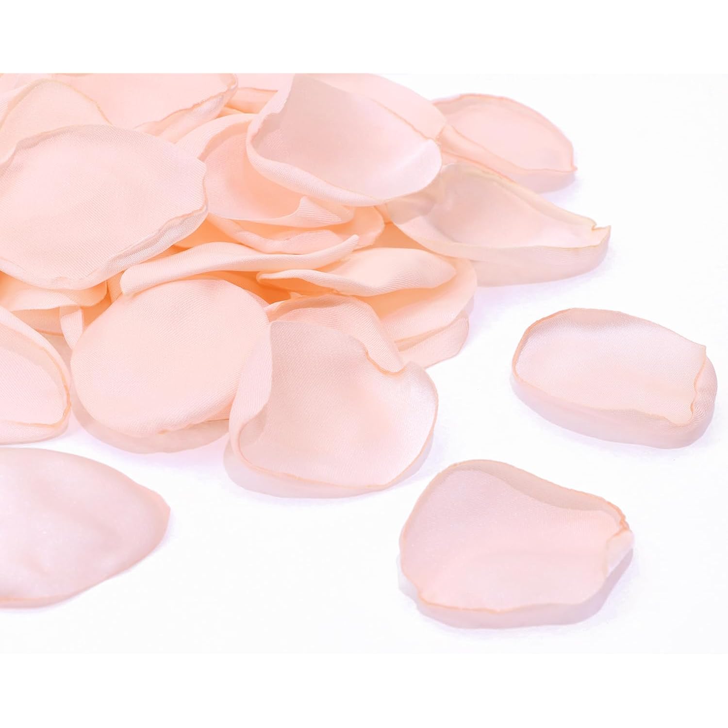 Silk Rose Petals 100Pcs Satin Flower Petals For Wedding Flower Girl Basket Table Centerpieces Scatter Confetti Bridal Shower Party Decoration (Blush)