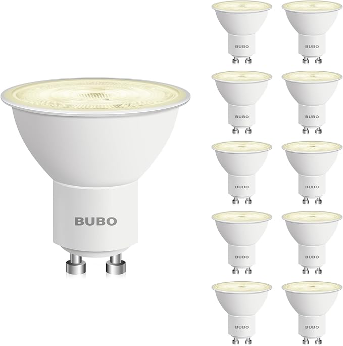 GU10 LED Light Bulb 50W Equivalent Soft White 2700K 10 Pack