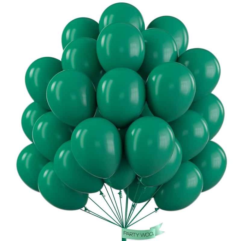 Forest Green Balloons, 50 Pcs 12 Inch Boho Green Balloons, Dark Green