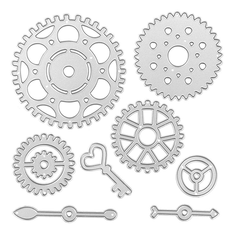 Metal Five Pieces Gear Cutting Dies,Gear Die Cuts Embossing Stencils T