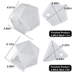 Large Dice Resin Molds, 2 Styles Silicone Dice Mold For Epoxy Resin Casting, Triangle Hexagonal D20 D12 Dice Game Mold With Number, Silicone Resin Candle Mold For Diy Art Craft Home Decor