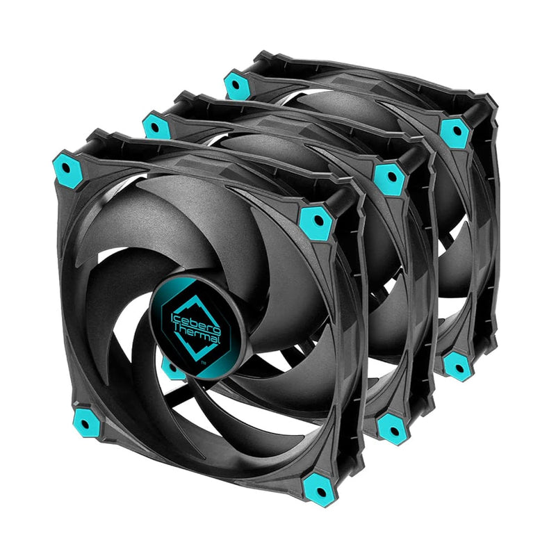 Silent 120Mm (Black) 3-Pack Quiet Optimized Airflow 3-Pin