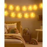 Moon-&-Star Fairy Lights, 40 Led 20 Ft String | Warm White Usb/Aa Powered Dorm Room Lights For Ramadan & Eid, Halloween,