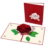 A Big Rose Pop Up, Paper Flower Bouquet Greeting Card With Blank Note Card & Envelope, Gift For Celebrate Love, Birthday, Anniversary, Valentine'S Day, Wedding, Engagement, Bridal Shower