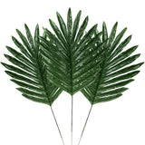 30 Pcs Faux Palm Leaves With Stems Artificial Tropical Plant Imitation Safari Leaves Hawaiian Luau Party Suppliers Decorations,Tiki,Aloha Jungle Beach Birthday Leave Table Decorations