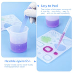 Silicone Measuring Cup For Resin, Resins Supplies With 600Ml+250Ml+ 100Ml Cups, Resin Mixing Cups, Silicone Stir Sticks, Epoxy Mixing Cup