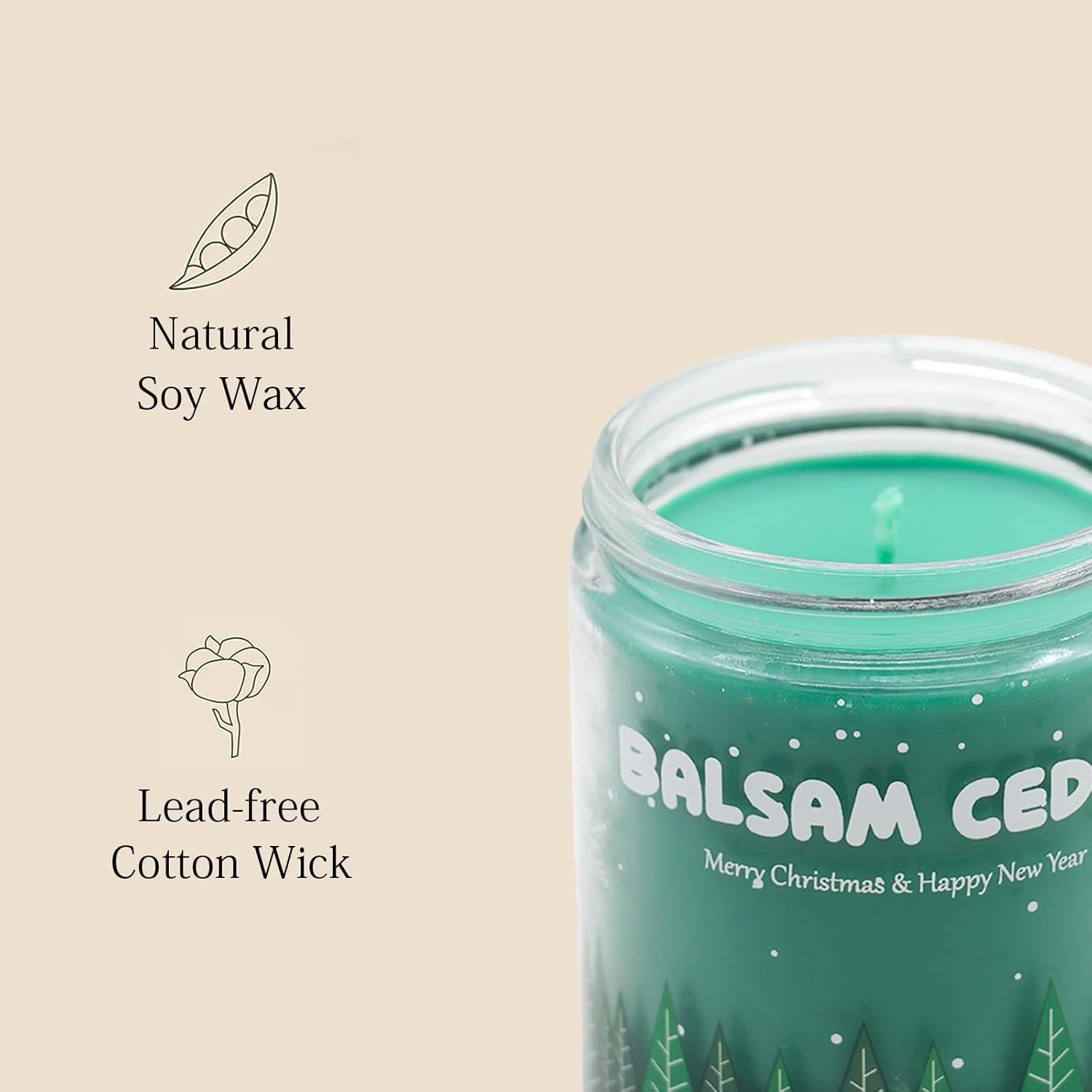 Christmas Candles - Christmas Gifts For Women & Men, 4 Pack Natural Soy Wax With Holiday Scents, Perfect For Xmas, New Year, And Winter Décor