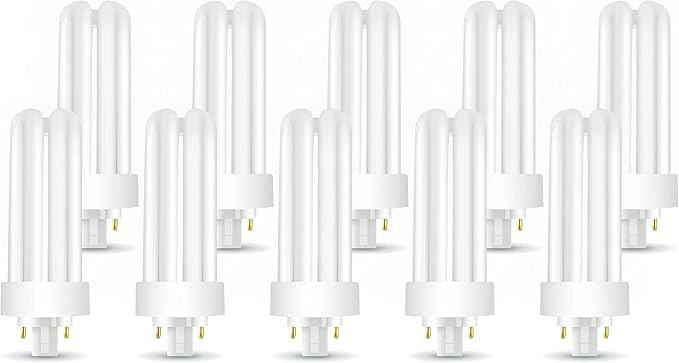 10 Pack PLT 26W 841 Compact Fluorescent Light Bulbs 4 Pin GX24q 3 Triple Tube CFL Bulbs