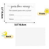Guess How Many Game Cards 50Pcs Guess How Many Baby Shower Games Cards High-End Candies Cookies Guess How Many Game Card For Birthday Party Bridal Shower Wedding Activity(3.5×2.1'')