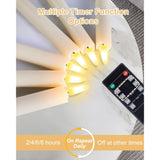 Rechargeable Flameless Taper Candles, 6 Pcs Real Wax Rechargeable Led Candles Flickering With Remote Timer And Charging Base, Battery Operated Candlesticks For Christmas Wedding Party Home Decor