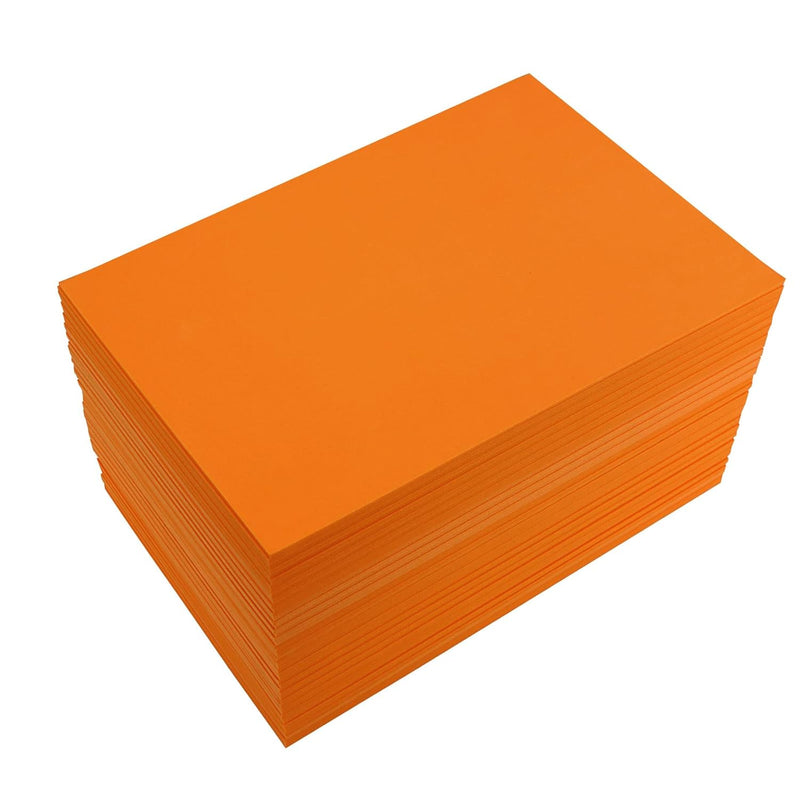 50 Pack Orange Eva Foam Sheets, 3Mm Thick, 8X12 Inch Crafts Foam Sheets, Foam