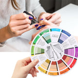 Color Mixing Wheel, Creative Paint Mixed Learning Guide Makeup Blending Mix Colour Sectors Board Showing Relationships Between Learning Card Art Class Teaching Tool For Watercolor Chart School